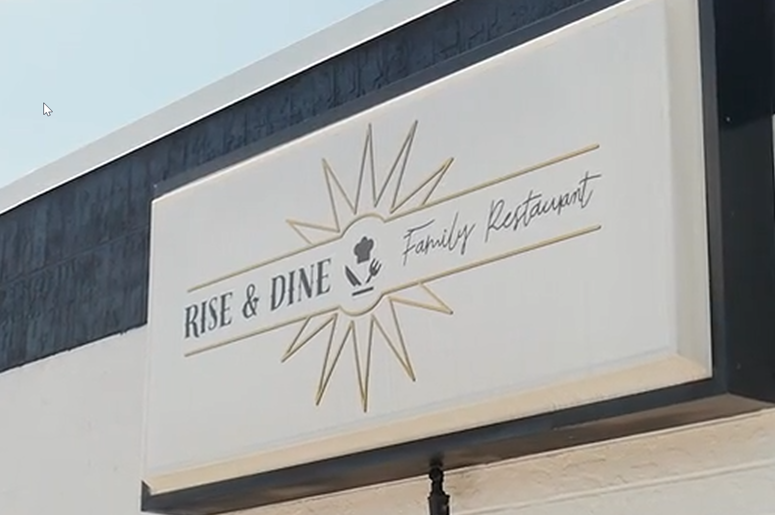 Rise and Dine Store Sign